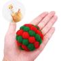 Cat Ball Toys with Bells for Cats Kitten Pet, Pack of 5 Soft Cat Pompom Ball Interactive Toys Colorful Cat Balls