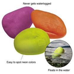 Kurgo Fetch Toy for Dogs, Dog Floating Water Toys, for Pool, Beach, OR Lake, Easy to See Bright Neon Colors, Skipping Stones, Outdoor Toy for Pets, Pack of 2, Assorted Colors (K01417)