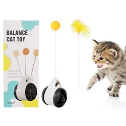 Hippie Soul Balanced Cat Toy with Ball, Interactive Toy for Cats, Catnip Cat Toy, Activity & Training, Interactive Toys for Indoor Cats Rotating Rolling Balls