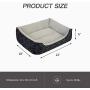 HZBOYA Self-Warming Pet Bed for Small Dogs and Cats Rectangle Nest Square House Enjoy Sleep, Machine Washable Sofa Cover Dark Blue Circle
