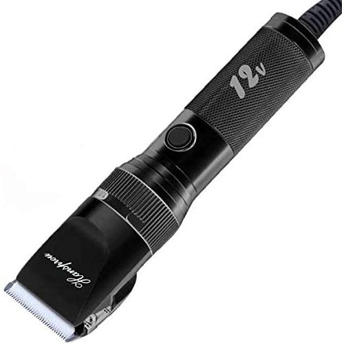 HANSPROU Dog Shaver Clippers High Power Dog Clipper for Thick Heavy Coats Low Noise Plug-in Pet Trimmer Pet Professional Grooming Clippers with Guard Combs Brush for Dogs Cats and Other Animals