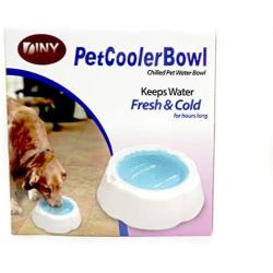 Chilled Pet Cooler Bowl Keeps Water Cool and Fresh for Hours Dogs & Cats