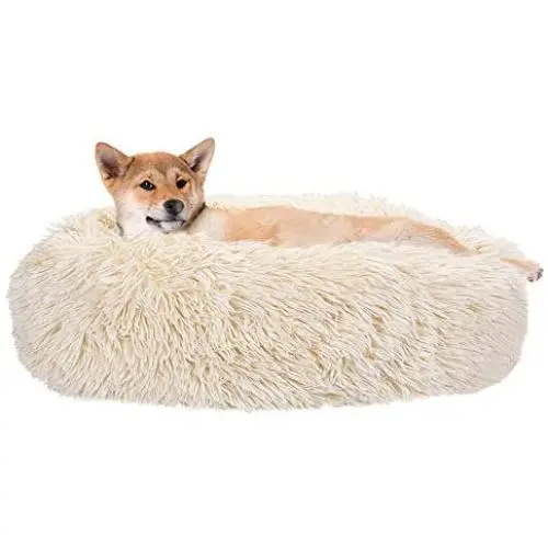 SlowTon Dog Calming Bed, Ultra Soft Donut Cuddler Nest Warm Plush Dog Cat Cushion with Cozy Sponge Non-Slip Bottom for Small Medium Pets Snooze Calm Sleeping Indoor, Machine Washable SlowTon Dog Calming Bed, Ultra Soft Donut Cuddler Nest Warm Plush Dog Cat Cushion with Cozy Sponge Non-Slip Bottom for Small Medium Pets Snooze Calm Sleeping Indoor, Machine Washable