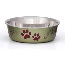 Loving Pets Metallic Bella Bowl, Small, Artichoke