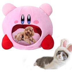 Puppy Pet Cat Dog Soft Nest Dog Bed Cute Kirby Plush Small Pet House Sleeping Mat Pet Supplies Beds for Medium Cats