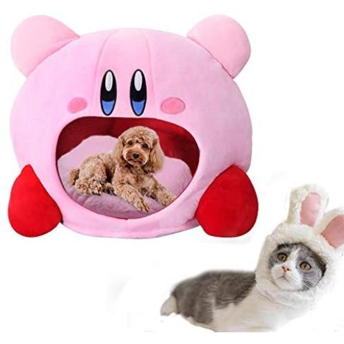 Puppy Pet Cat Dog Soft Nest Dog Bed Cute Kirby Plush Small Pet House Sleeping Mat Pet Supplies Beds for Medium Cats