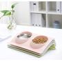 ikjuh Double Pet Bowls Stainless Steel for Dogs Cats Food and Water Spine Protection Easy Clean Safety Material Whisker Friendly No Spill Non-Slip