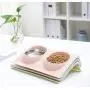 ikjuh Double Pet Bowls Stainless Steel for Dogs Cats Food and Water Spine Protection Easy Clean Safety Material Whisker Friendly No Spill Non-Slip ikjuh Double Pet Bowls Stainless Steel for Dogs Cats Food and Water Spine Protection Easy Clean Safety Material Whisker Friendly No Spill Non-Slip