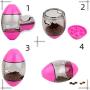HyiFMY Pet Rugby Toy, S/L Interactive Rugby Ball Toy,Treat-Dispensing Ball,for Dogs Puppy& Cats