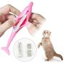 Cat Toothbrush Toy, Catnip Toys for Cats, Cat Toys with Catnip, Teeth Cleaning Toy for Cats, Silicone Fish Toys Pet Molar Stick Cat Teeth Cleaning Brush, Interactive Chew Toy for Pet Cat Kitten, 2 PCS