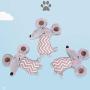 ocijf179 Cat Toy 5Pcs Pet Cat Plush Mouse Rat Doll Catnip Fun Scratch Resistant Bite Chewing Toy - Grey