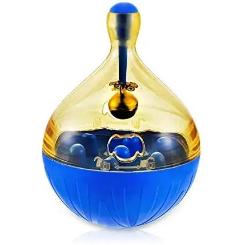QYCL Cat Feeders Food Ball Pet Interactive Toy Tumbler Egg Smarter Cat Playing Toys Treat Ball Shaking for Dogs Increases,A QYCL Cat Feeders Food Ball Pet Interactive Toy Tumbler Egg Smarter Cat Playing Toys Treat Ball Shaking for Dogs Increases,A