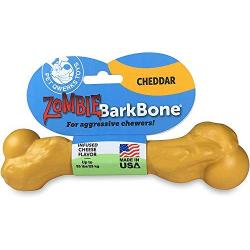 Pet Qwerks Zombie NYLON BarkBone - Chew Toy for Aggressive Chewers, Tough Durable Extreme Power Chewer Bone | Made in USA -  Available in 2 Flavors and 4 Sizes