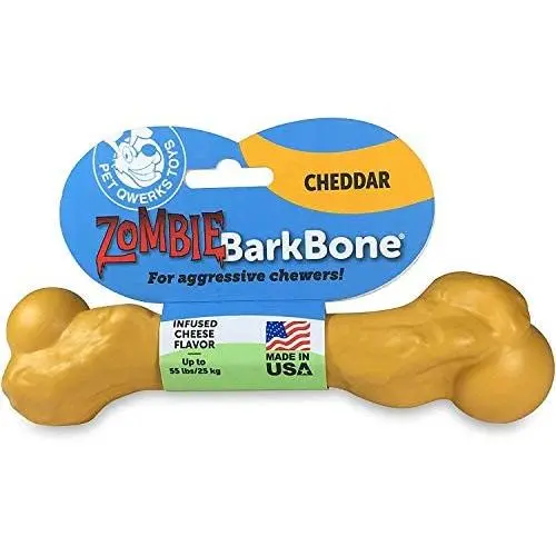 Pet Qwerks Zombie NYLON BarkBone - Chew Toy for Aggressive Chewers, Tough Durable Extreme Power Chewer Bone | Made in USA - Available in 2 Flavors and 4 Sizes Pet Qwerks Zombie NYLON BarkBone - Chew Toy for Aggressive Chewers, Tough Durable Extreme Power Chewer Bone | Made in USA - Available in 2 Flavors and 4 Sizes