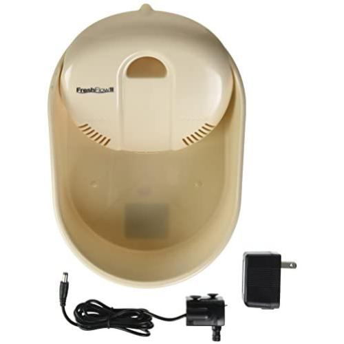 Petmate Fresh Flow II Fountain, 50 oz, Bleached Lenin
