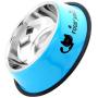 SMALLLEE_LUCKY_STORE Small Dog Cat Bowl, Blue, Medium