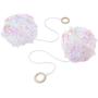 ocijf179 Pet Toy Oversized Candy Color Sound Paper Ball Ring Toys Cat Interactive Pet Supplies - Candy Colored