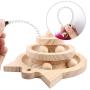 【Update 2021】 Cat Ball Track Cat Toys Safety Material Wooden Natural Play Circle Track with Moving Balls Satisfies Kitty’s Hunting, Cat Toys for Indoor Cats Interactive Pet Supplies (Softwood)