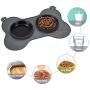 Dog Bowls Slow Feeder Silicone 3 in 1 Small Dog Food Eating Bowl and Water Bowl with Non-Toxic No Choking Healthy Design Bowl Non Skid Spill Proof for Feeding Small Dogs Puppies Cats Pets
