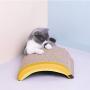 Fuerlun Cat Scratch Pad, Banana Designed Cardboard Cat Scratcher for Indoor Cats, Cat Swing Bed, Durable Interactive Cat Toy Scratching Pad with Catnip for Kittens