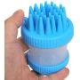 ISENVO Pet Dog Cat Bath & Massage Brush, Pet Scrubber Shampoo Dispenser Silicone Brush Bristle Pet Cleaning Device Wahser Bathing Comb Tool