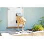 Endura Flap Wall Pet Door Energy Efficient Single Flap Dog Door Small Medium Large XL Safe Doggie and Cat Door in Black, Tan, White Aluminum Frame for Exterior Wall Doggy Door. Well Built w/Cover