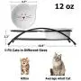 Y YHY Cat Food Bowls, Raised Cat Bowls for Food and Water, Ceramic Cat Bowls Elevated, Cat Dishes for Cat or Small Dogs,12 Ounces, Cute Cat Design, Dishwasher Safe