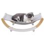 Cat Hammock, Pet Bed, Solid Wood Cat Bed, 2 in 1 Cradle and Hammock, Cat Hanging Bed with Durable Wooden Frame, Cats’ Furniture