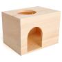 Megawa Pet Chinchilla Hut Hideout Natural Pine Small Animal Hideout for Chinchilla Squirrel Sugar Gliders