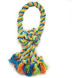 Rope Toys for Dogs Mighty Bright Colored Loops 14 1/2'' Long Rugged Chewing Knots