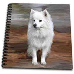 3dRose db_4178_3 American Eskimo Toy Dog Mini Notepad, 4 by 4''