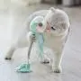 ocijf179 Cat Spring Ball Toy Tumbler Swinging Spring Ball Flash Teasing Toy with Bell Feather Cat Pet Toy - Green