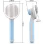 KuraMart Self Cleaning Slicker Brush & Pet Massage Grooming Glove for Dogs and Cats,Gently Pet Massage Grooming Tool Hair Remover Brush for Shedding,Efficient Deshedding Brush Glove Mitt