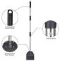 NuLink Poop Scooper for Dogs, Pet Poop Tray, 3pcs Adjustable Stainless Steel Handle Rake, Tray and Spade Set for Dogs Cats Poop Waste Removal