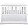 Casual Home Wooden Large Pet Crate, End Table, White