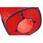 emours Flexible Pop Out Cat Kitty Play Cube Expandable Play Tunnel Cat Toys,with 4 Balls, Red