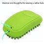 CUZYOU 2Pack Dog Grooming Brush Pet Comb Rubber Brush for Bath & Massage Cat Bath Brush with Fur Catching Screen Soft 4 Point Bristle Pets Bath Brush