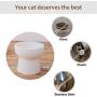 TAMAYKIM Ceramic Raised Cat Bowls, Food and Water Bowls Set for Cats, Porcelain Elevated Stress Free Feeding Pet Dish, Dishwasher and Microwave Safe, 2 Pack