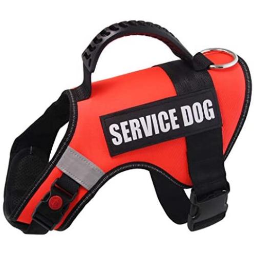 Dihapet No Pull Dog Harness, Service Dog Vest, Adjustable Reflective in Training Dog Vest