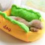 Aqueous Dog Bed Cat Bed Cat Cushion Hot Dog Design Removable and Washable Dog Sofa Dog Mat for Puppy Kitten Sleeping Sofa…