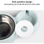 Dog Cat Bowls Food and Water Bowls Set, Automatic Water Dispenser Durable & Detachable Stainless Feeder Double Pet Bowls for Small Cats and Dogs Puppies