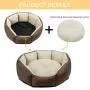 CHEWIE Pet Beds for Cats and Small Dogs, Round Pet Beds for Indoor Cats Or Small Dogs, Non-Slip,Bite Resistanc, Durable, Comfortable and Washable