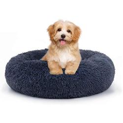 jincheng Calming Dog Bed Cat Bed Donut, Faux Fur Pet Bed Self-Warming Donut Cuddler, Comfortable Round Plush Dog Beds for Large Medium Small Dogs and Cats (24''/32''/40'')