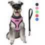 PetiFine Dog Harness with Car Safety Seat Belt, Adjustable Breathable Air Mesh Puppy Vest Harness for X- Small/Small/Medium/Large Dogs & Cats