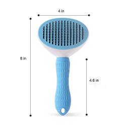 Premium Pets Self Cleaning Slicker Brush - One Click Cleaning Dog Brush - Gentle Hair Removal Cat Brush - Great for Daily Grooming - Suitable for Long and Short Hair