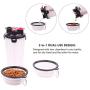 YAKA Dog Travel Water Bottle,Dog Bowls for Traveling Pet Food Container 2-in-1 with 2 Collapsible Dog Bowls for Your Pets Walking and Traveling Portable Drinking Bottle