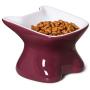 LE TAUCI Ceramic Cat Bowl Elevated, Raised Cat Food Bowl 4 Ounce Cat Dish for Food and Water for Small Cat Dog