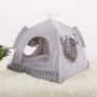 shenjin Detachable Pet Bed with Cushion Dog Cages Summer Indoor for Small Medium Dog Puppy Pet Kennel Cat Sleeping House Pet Tent Kitten House(Green M)