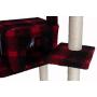 Armarkat Model B5008 50-inch Classic Cat Tree with Veranda, Bench, Mini Perch, and Spacious Lounger in Scotch Plaid, Black/Red, 31''''(l) x 28''''(w) x 50''''(h)
