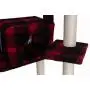 Armarkat Model B5008 50-inch Classic Cat Tree with Veranda, Bench, Mini Perch, and Spacious Lounger in Scotch Plaid, Black/Red, 31''''(l) x 28''''(w) x 50''''(h)
